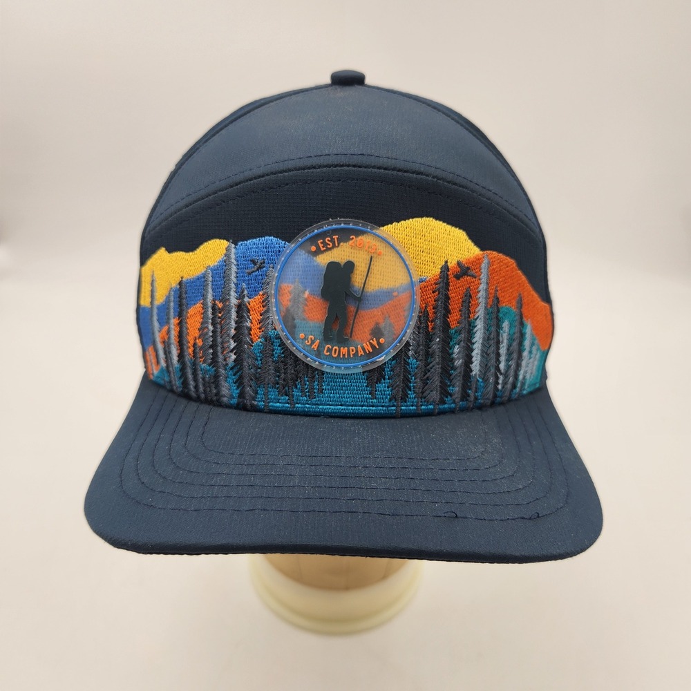 SA Company Soul of Adventure Navy Blue 7-Panel Mountain Hike Snapback Hat OSFM